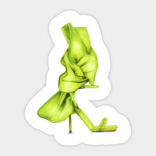 Green Women's Open Toe Heels Sticker